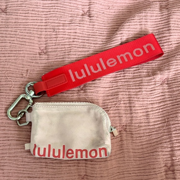 Lululemon Athletica Red and Pink Wristlet - Picture 1 of 2